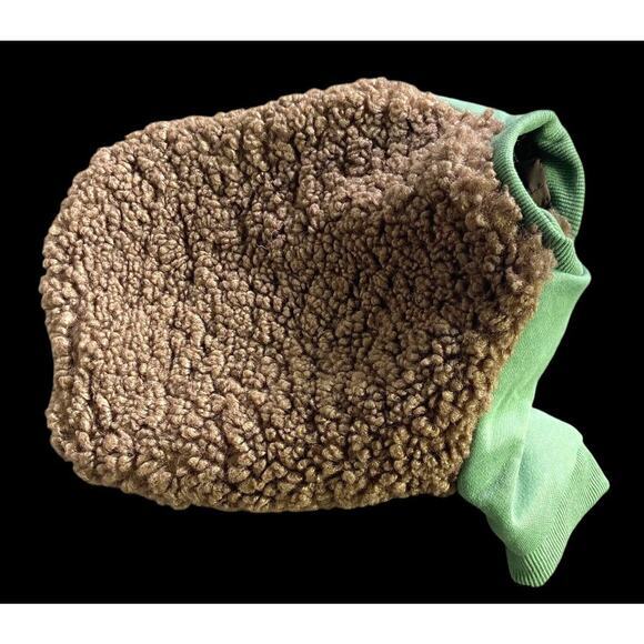 Bark Home Bark Varsity Jacket Green Brown Dog Sweater Snap Buttons Size Small - Picture 6 of 11